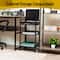 Mind Reader Cart with Covered Compartment, Office Organizer, Storage, 3-Tier, Office, Metal, Black